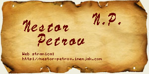 Nestor Petrov vizit kartica
